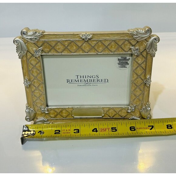 Picture Frame Swarovski Crystals Swirled Gold Enamel Picture Frame - Picture 6 of 7